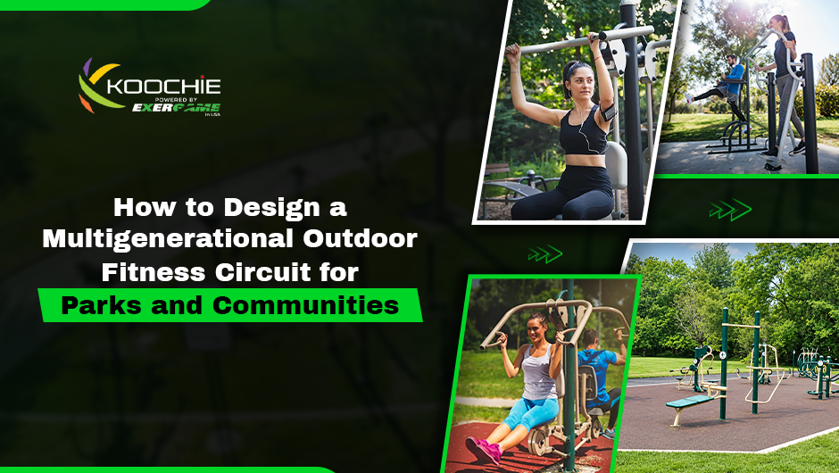 multigenerational outdoor fitness circuit